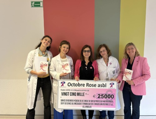 REMISE DU CHEQUE AU SERVICE DE RECHERCHE EN CANCEROLOGIE MAMMAIRE DE LA FONDATION ST LUC